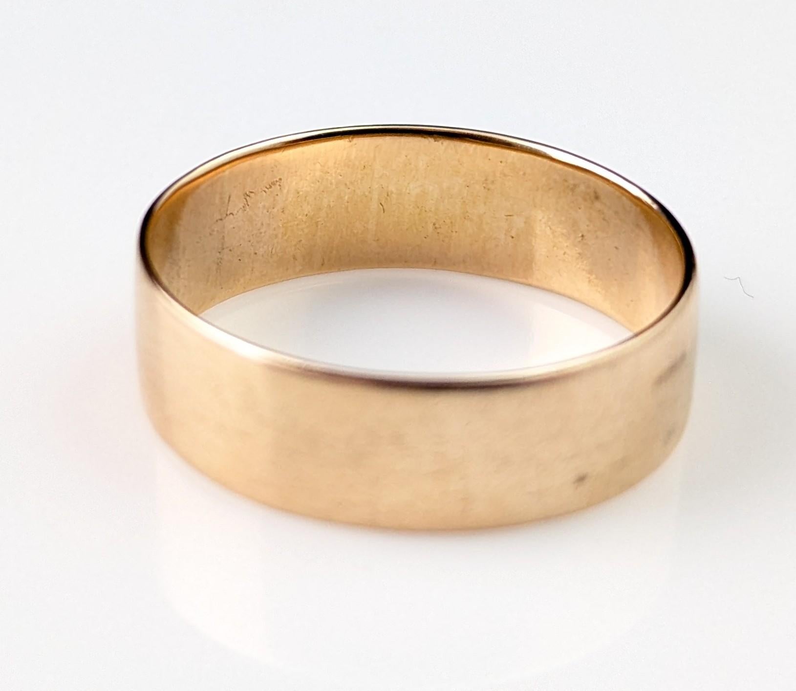 Antique 9k Rose gold wedding band, wedding ring 5