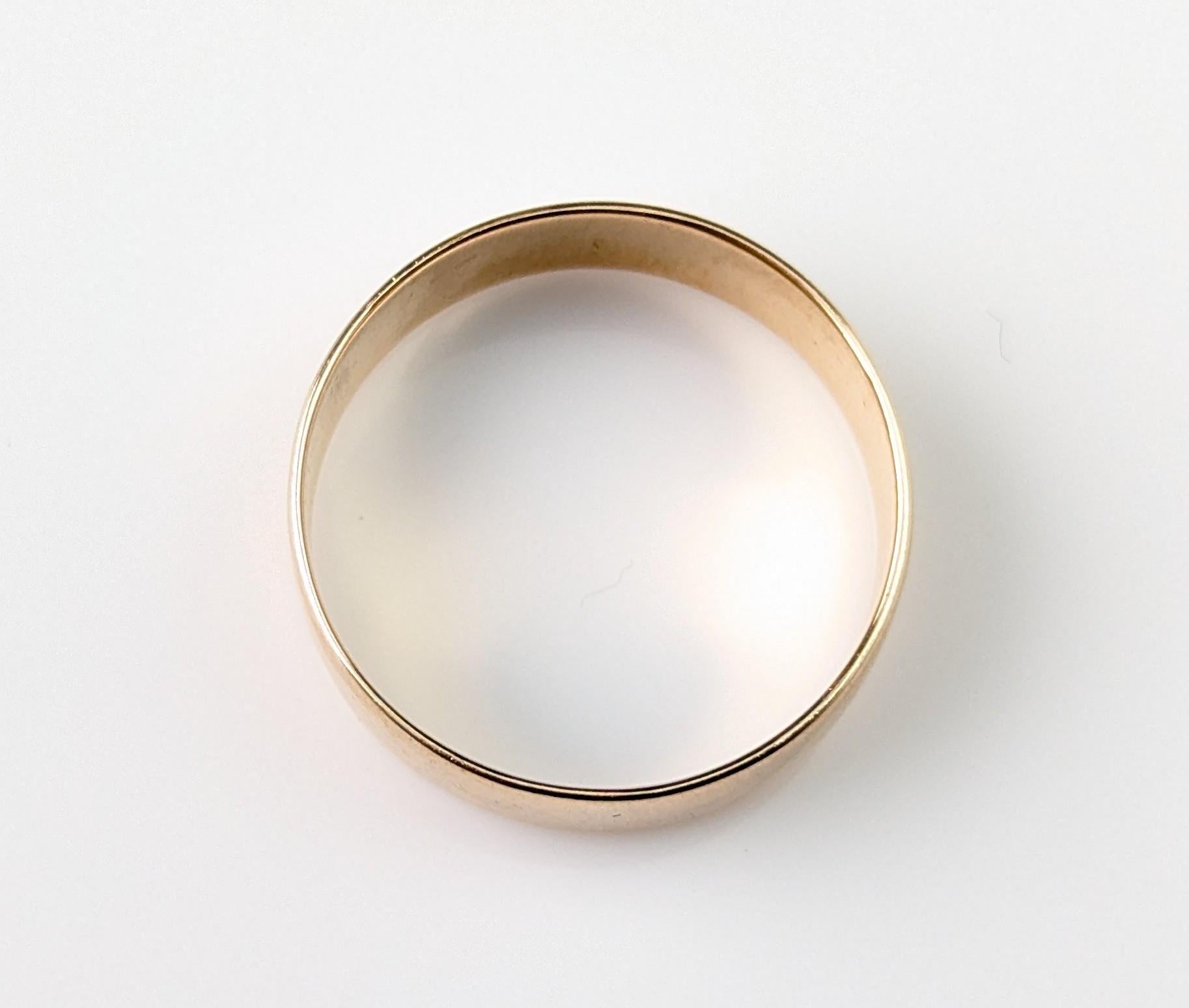 Antique 9k Rose gold wedding band, wedding ring 6