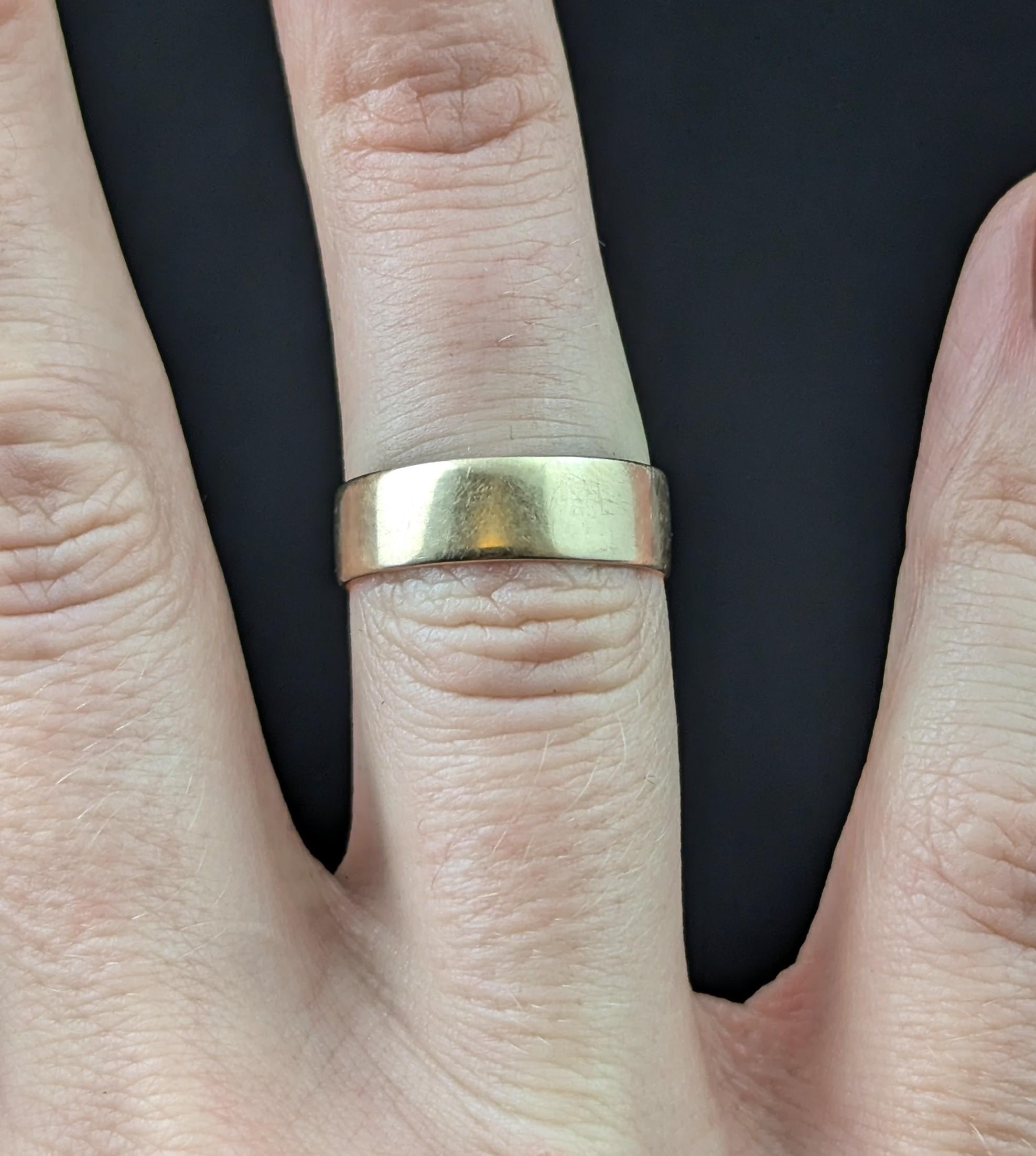 Antique 9k Rose gold wedding band, wedding ring 2