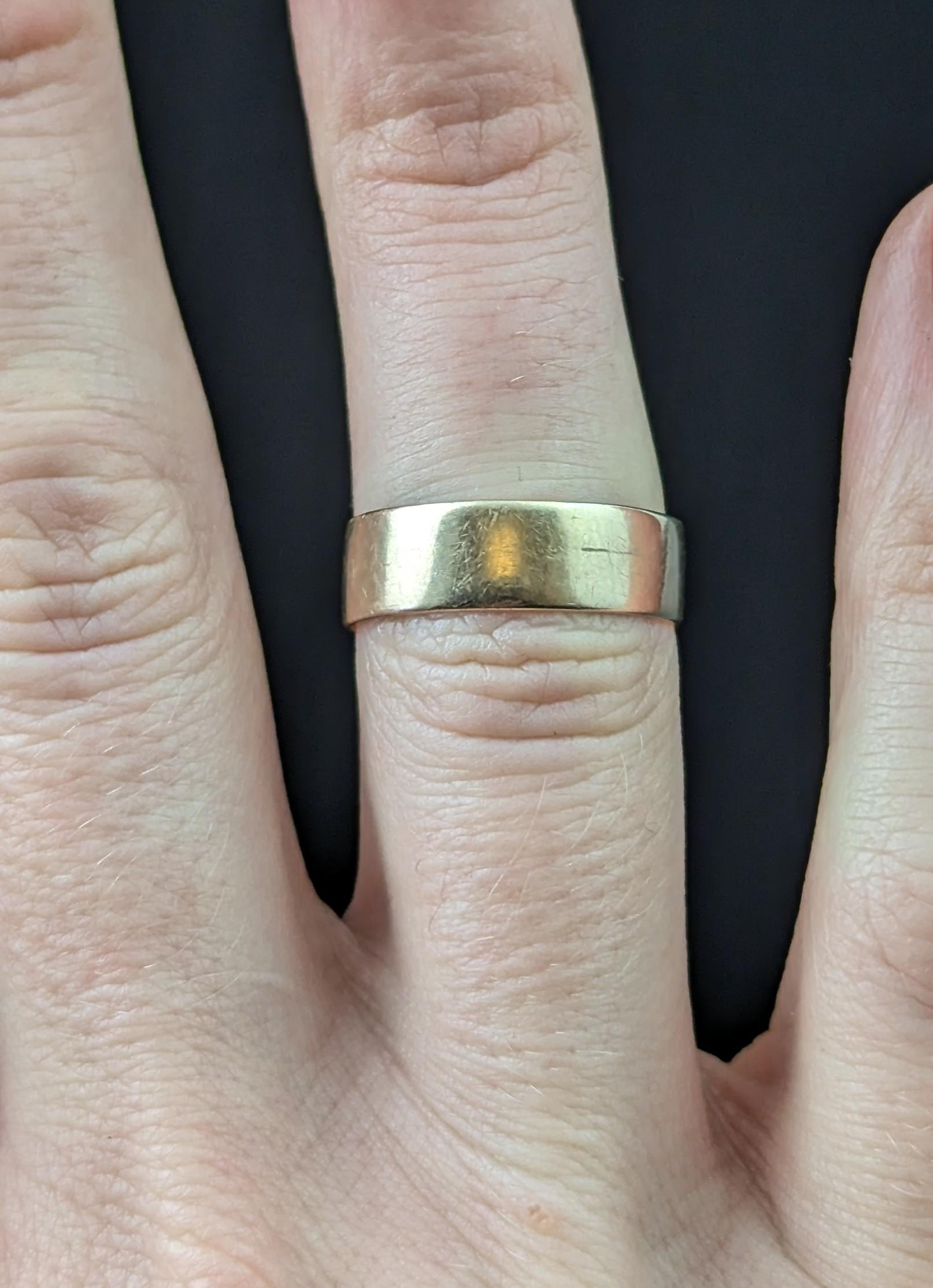 Antique 9k Rose gold wedding band, wedding ring 3