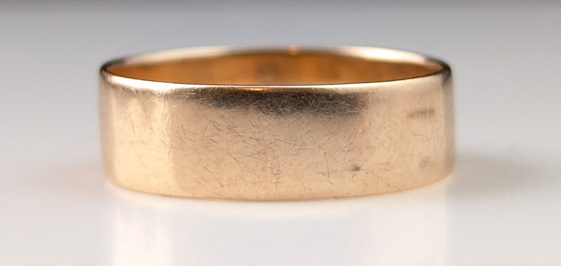 Antique 9k Rose gold wedding band, wedding ring 4