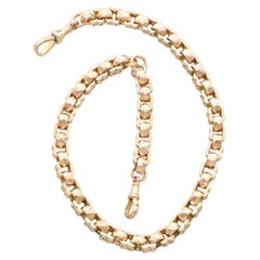Antique 9K Yellow Gold Albert Chain Bracelet, Circa 1900, 32.41g