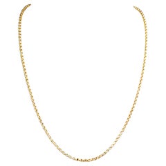 Vintage 9k yellow gold Belcher link chain necklace, Edwardian 