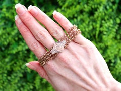 Antique 9k Yellow Gold Chain Bracelet Circa 1890