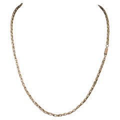 Collier ancien en or jaune 9k à double maille Rolo