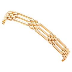 Antique 9k Yellow Gold Gate Link Bracelet, Circa 1920