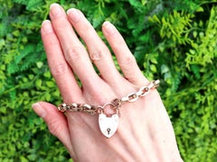 Antique 9k Yellow Gold Padlock Bracelet Circa 1920