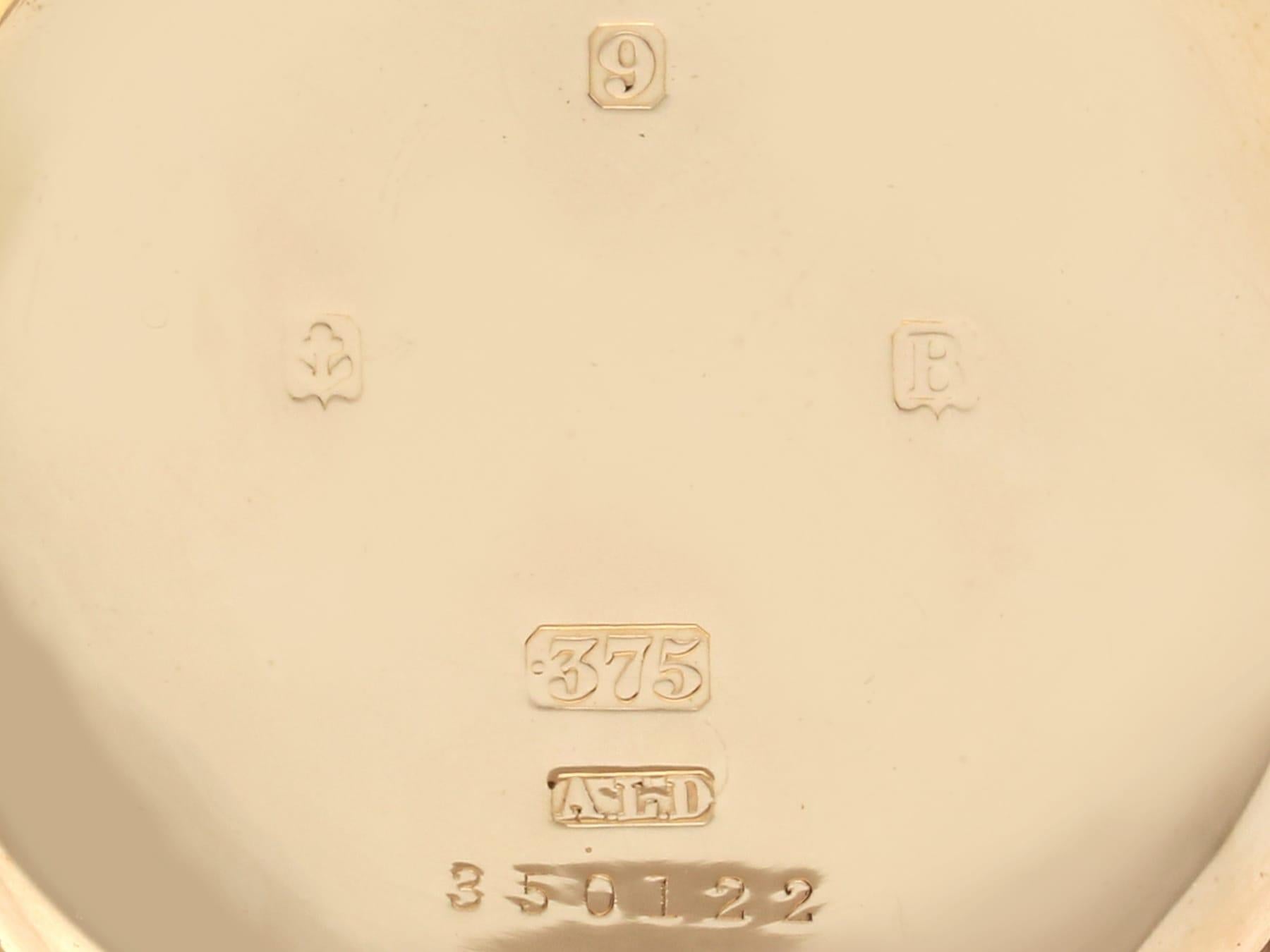 Antique 9k Yellow Gold Pocket Watch 1926 6