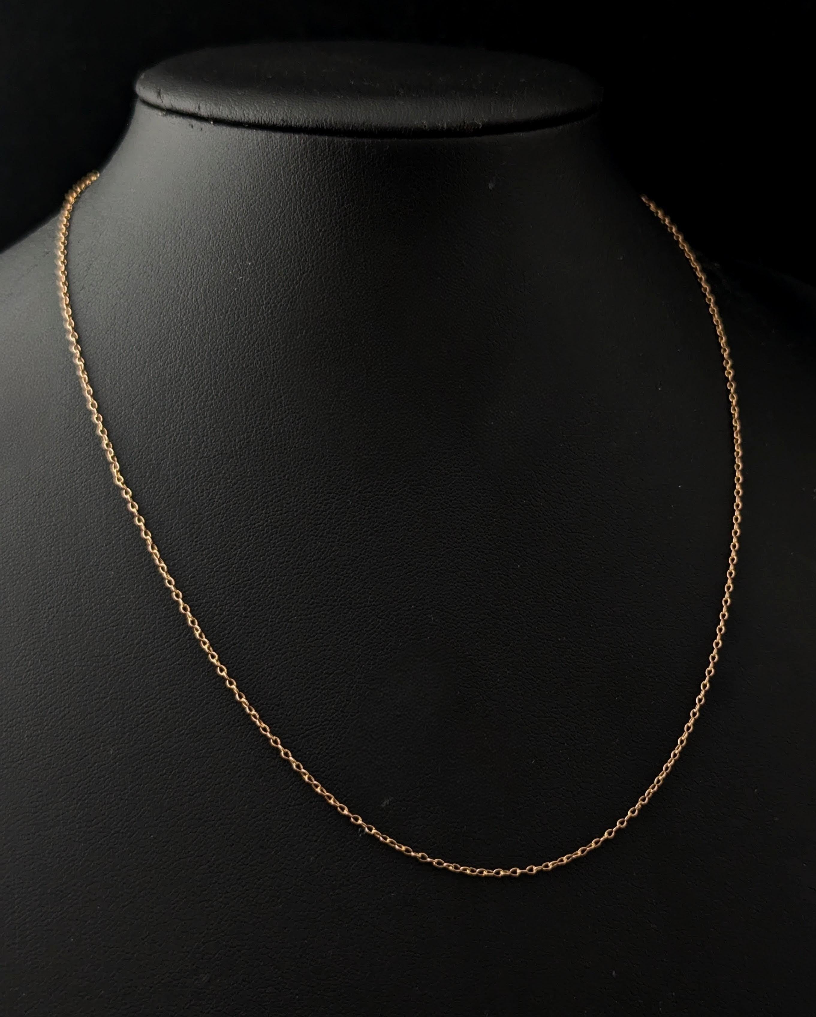 Collier ancien en or jaune 9k à maillons traçants Unisexe en vente