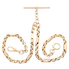 Antique 9K Yellow Gold Watch Chain