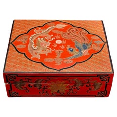 Antique A Chinese Gilt Lacquered Boxe