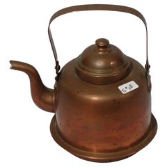 Antique A  English Copper Tea Kettle, TC#08
