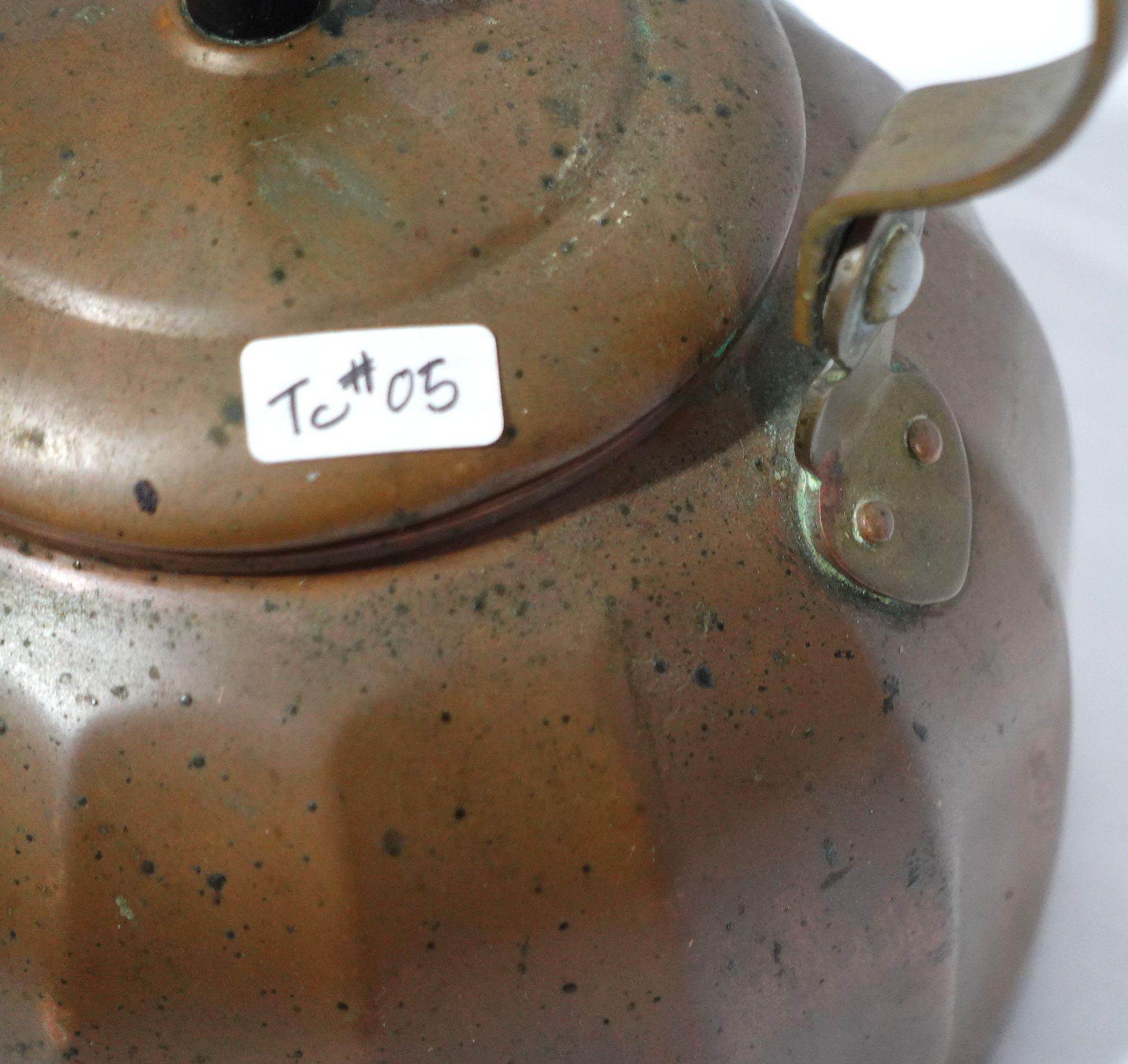 Hand-Crafted Antique A English Shaped Copper Tea Kettle 