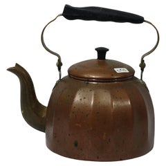 Antique A English Shaped Copper Tea Kettle, TC#05