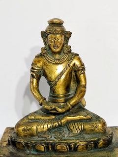 Antique A Gilt Bronze Bodhisattva Statue, 18th C. Nepalese