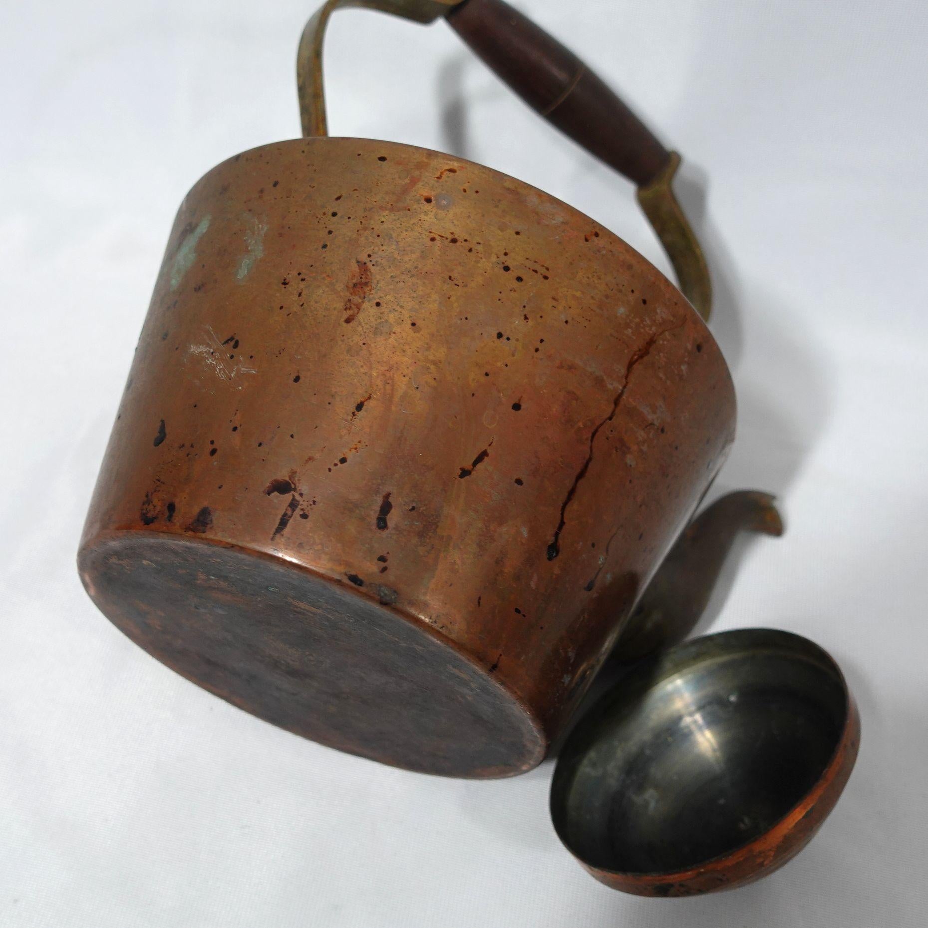 Antique A Heavy English Copper Tea Kettle, TC#04 For Sale 2