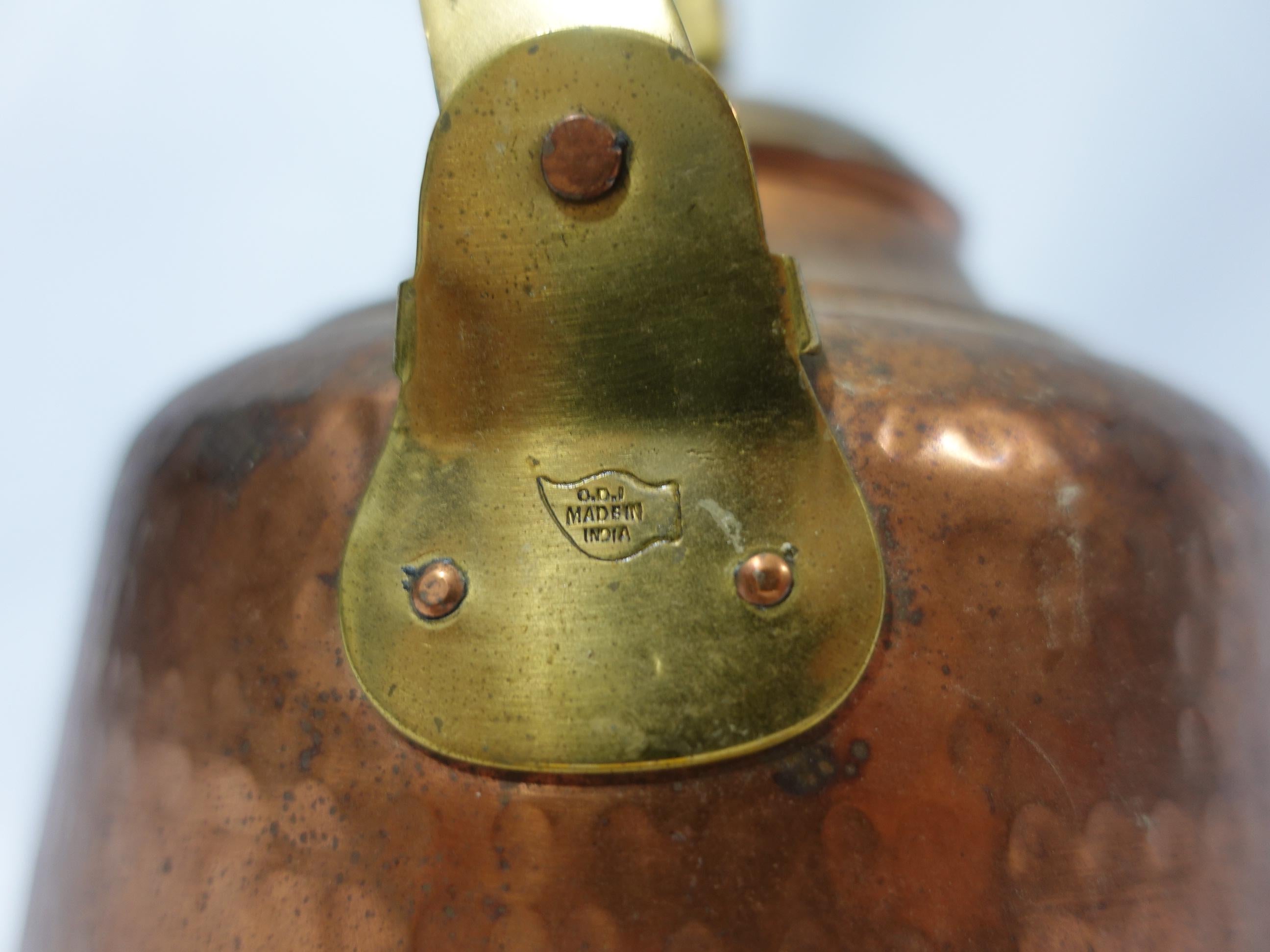 Antique A India Copper/Brass Tea Kettle, TC#13 For Sale 4