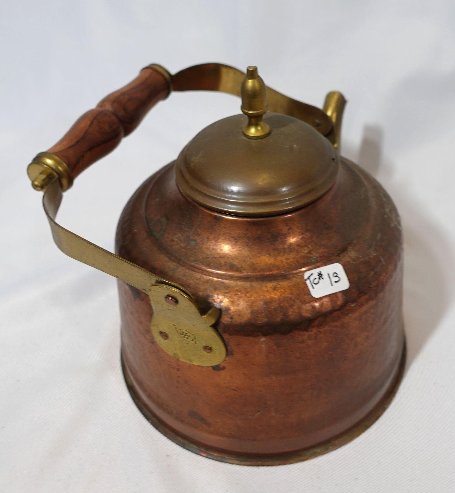 Antique A India Copper/Brass Tea Kettle, TC#13 For Sale 6
