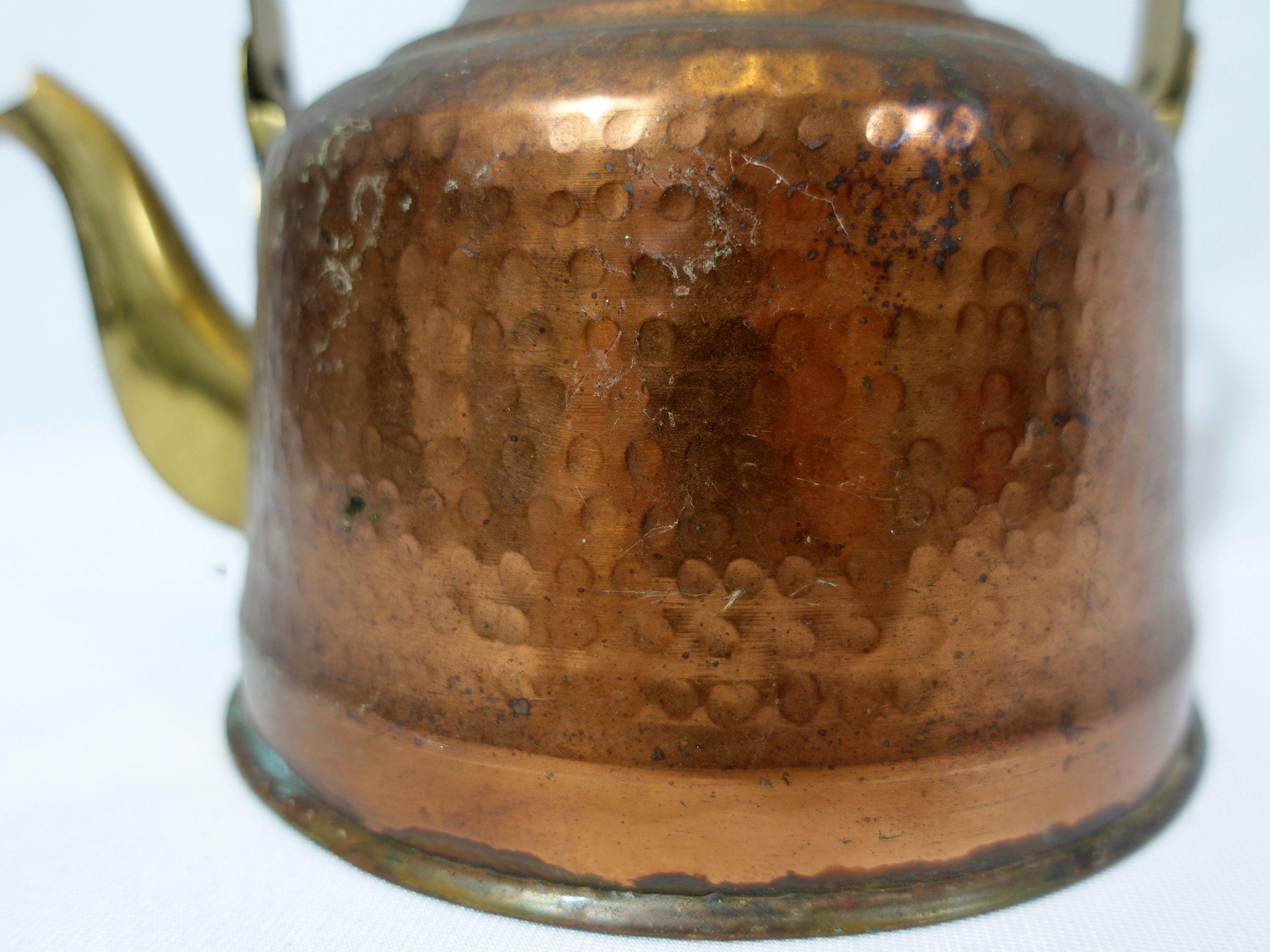 Antike A Indien Kupfer/Messing Teekessel, TC#13 (Indisch) im Angebot