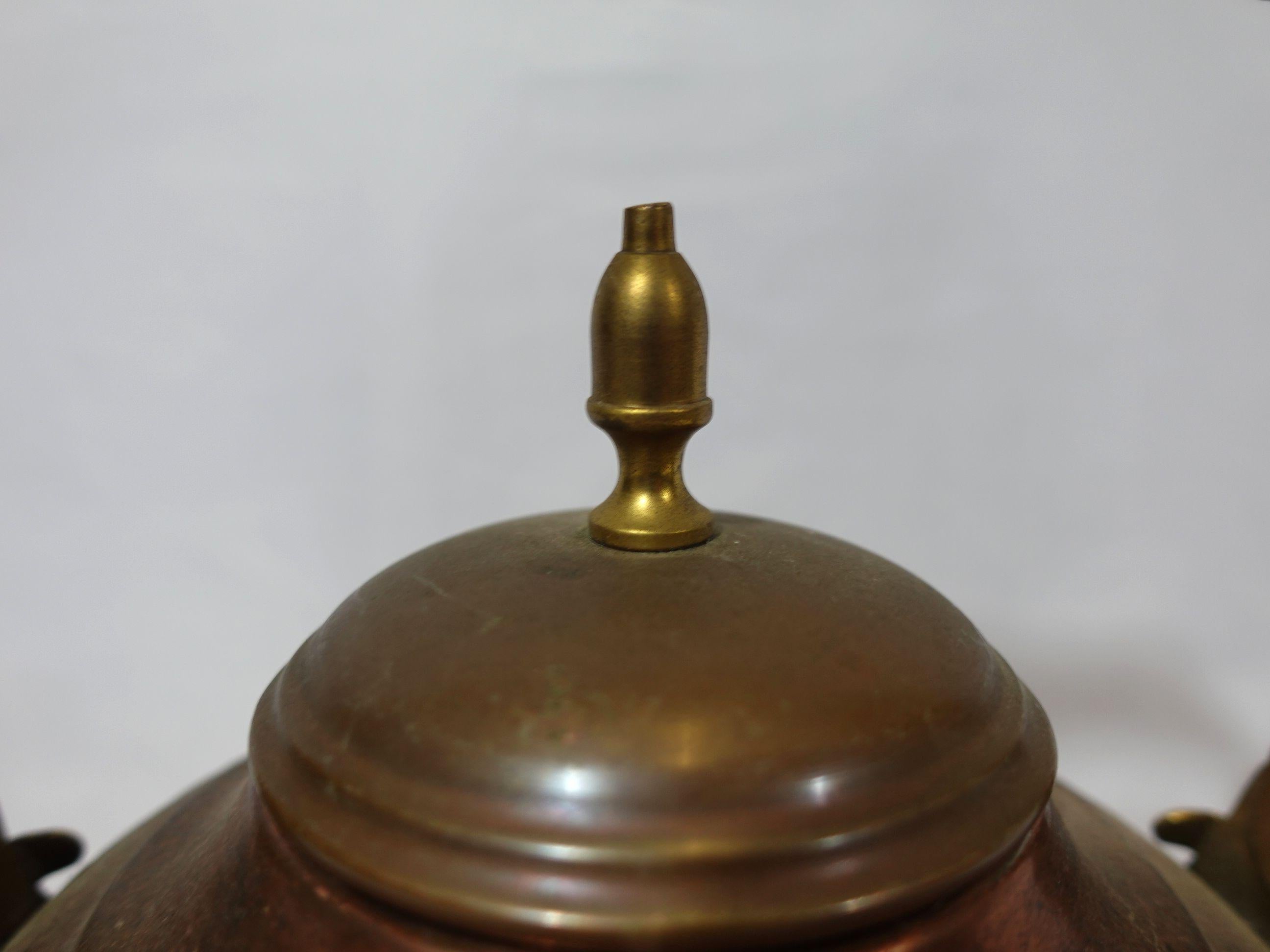 Antike A Indien Kupfer/Messing Teekessel, TC#13 (Handgefertigt) im Angebot