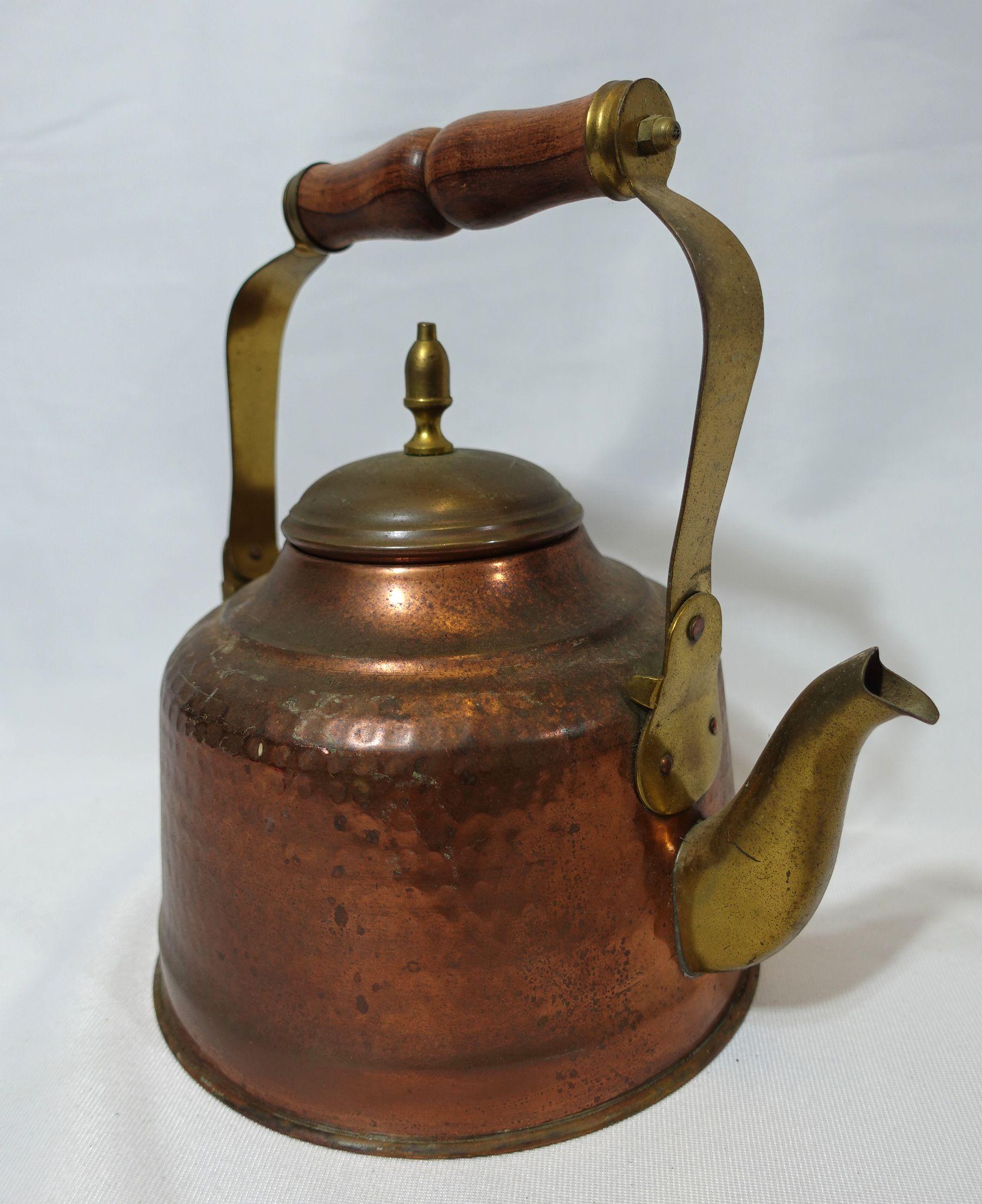 Antike A Indien Kupfer/Messing Teekessel, TC#13 im Angebot 3