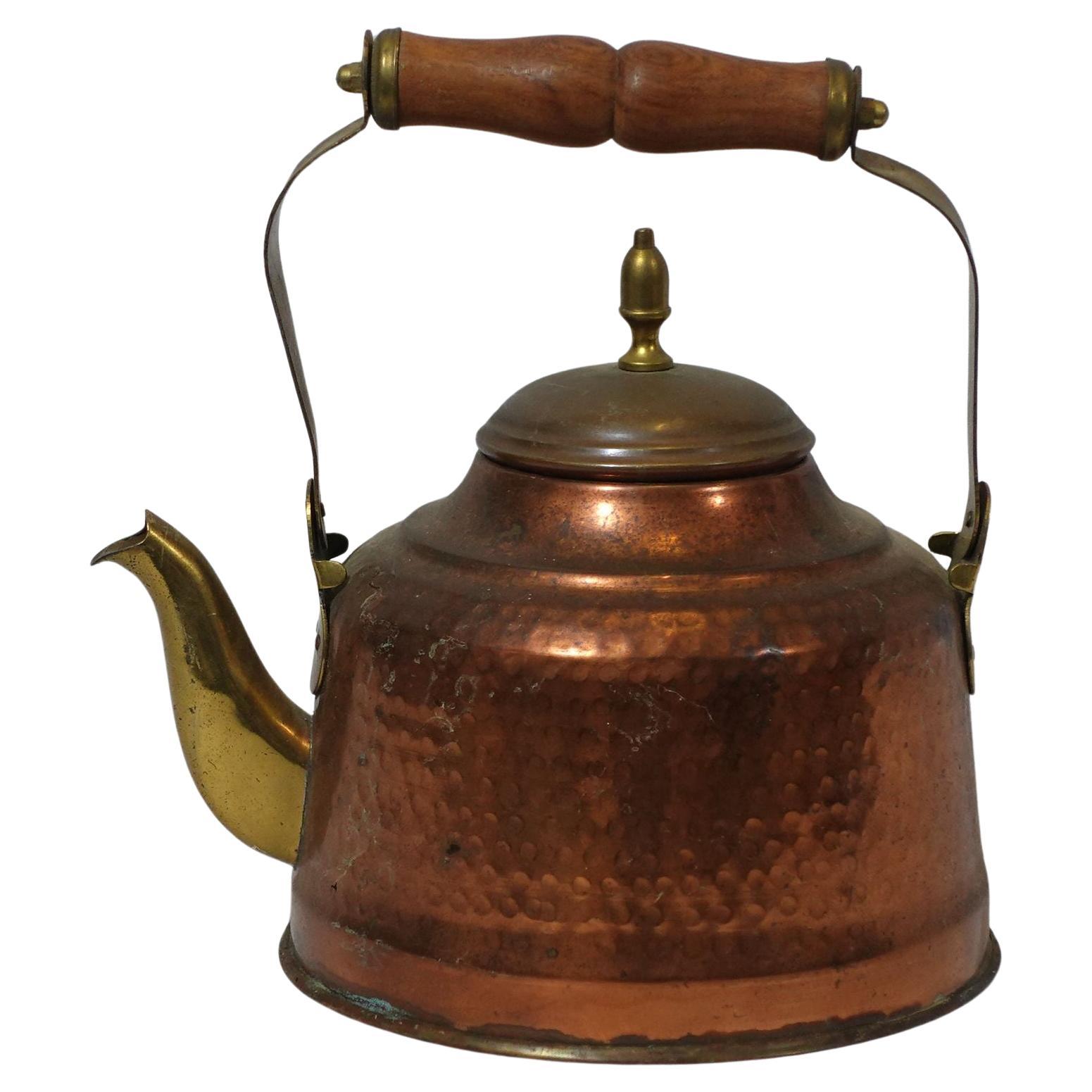 Antique A India Copper/Brass Tea Kettle, TC#13 For Sale