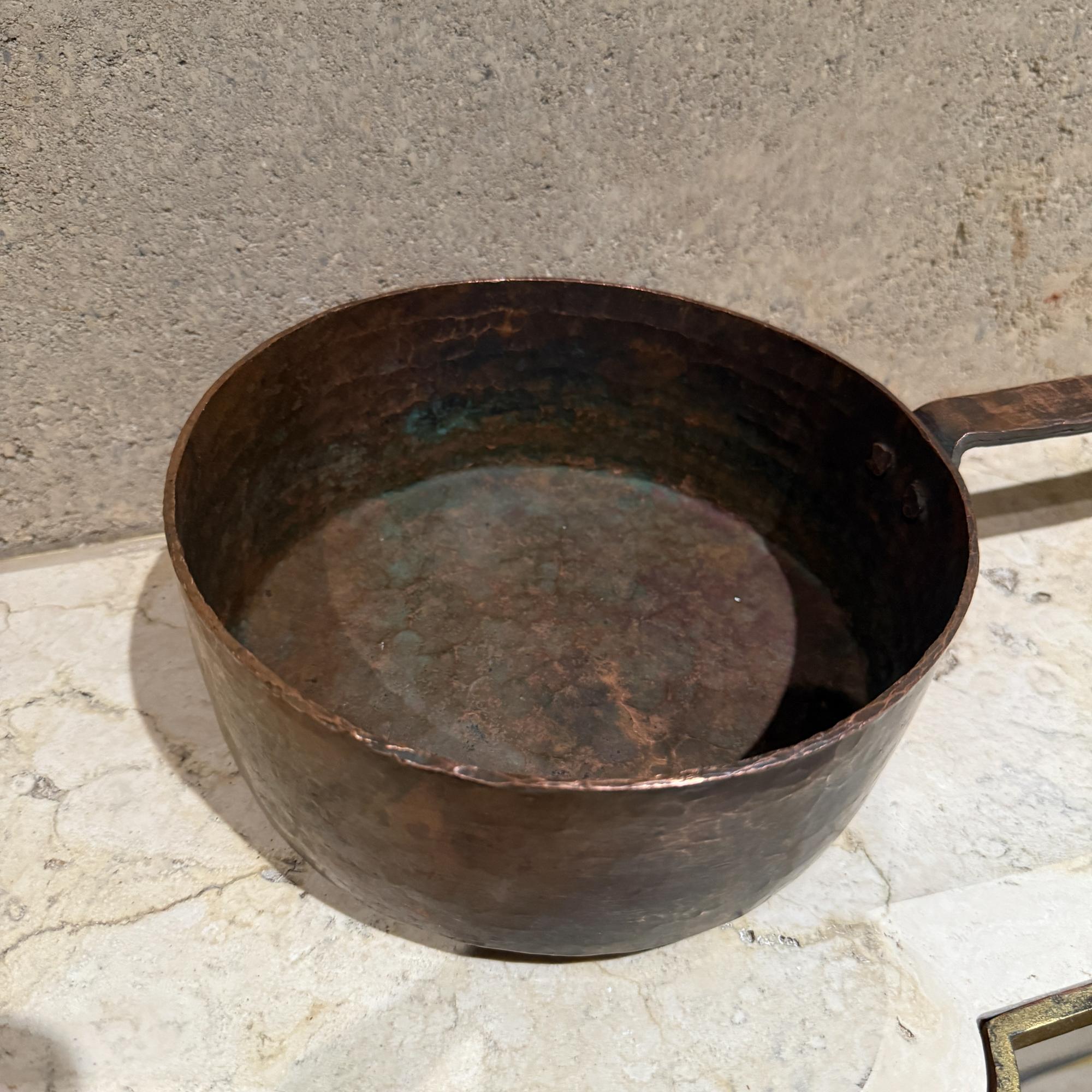 French Provincial Antique A La Menagere Copper Stock Pot Sauce Pan Cookware Paris France Country K For Sale