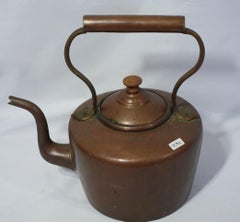 Antique A Large/Heavy English Copper Tea Kettle, TC#01