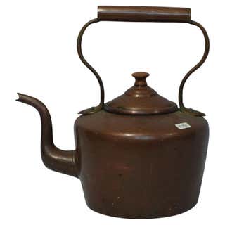 Antique A English Shaped Copper Tea Kettle