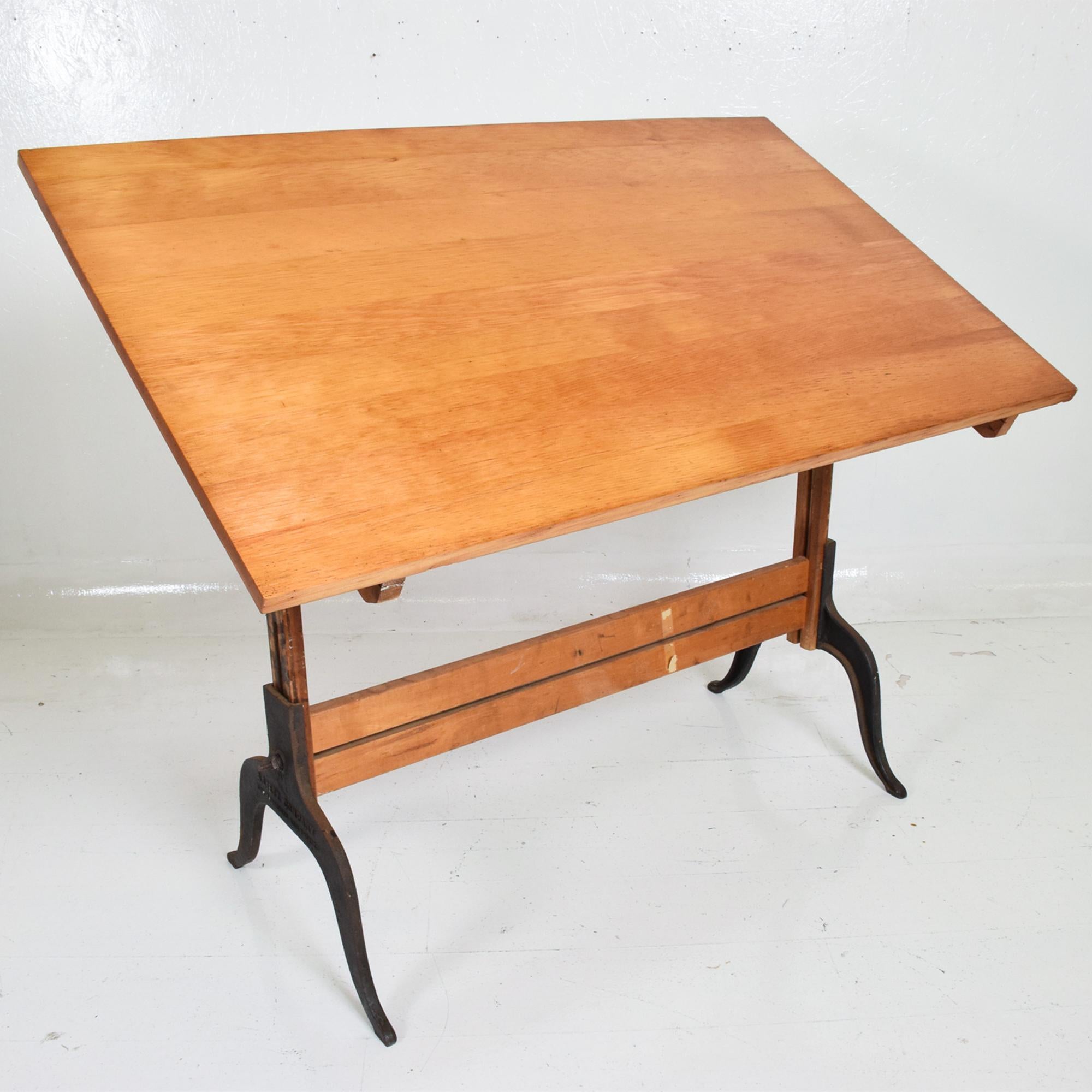 1940s Antique A. Lietz Co Large Drafting Table San Francisco, CA