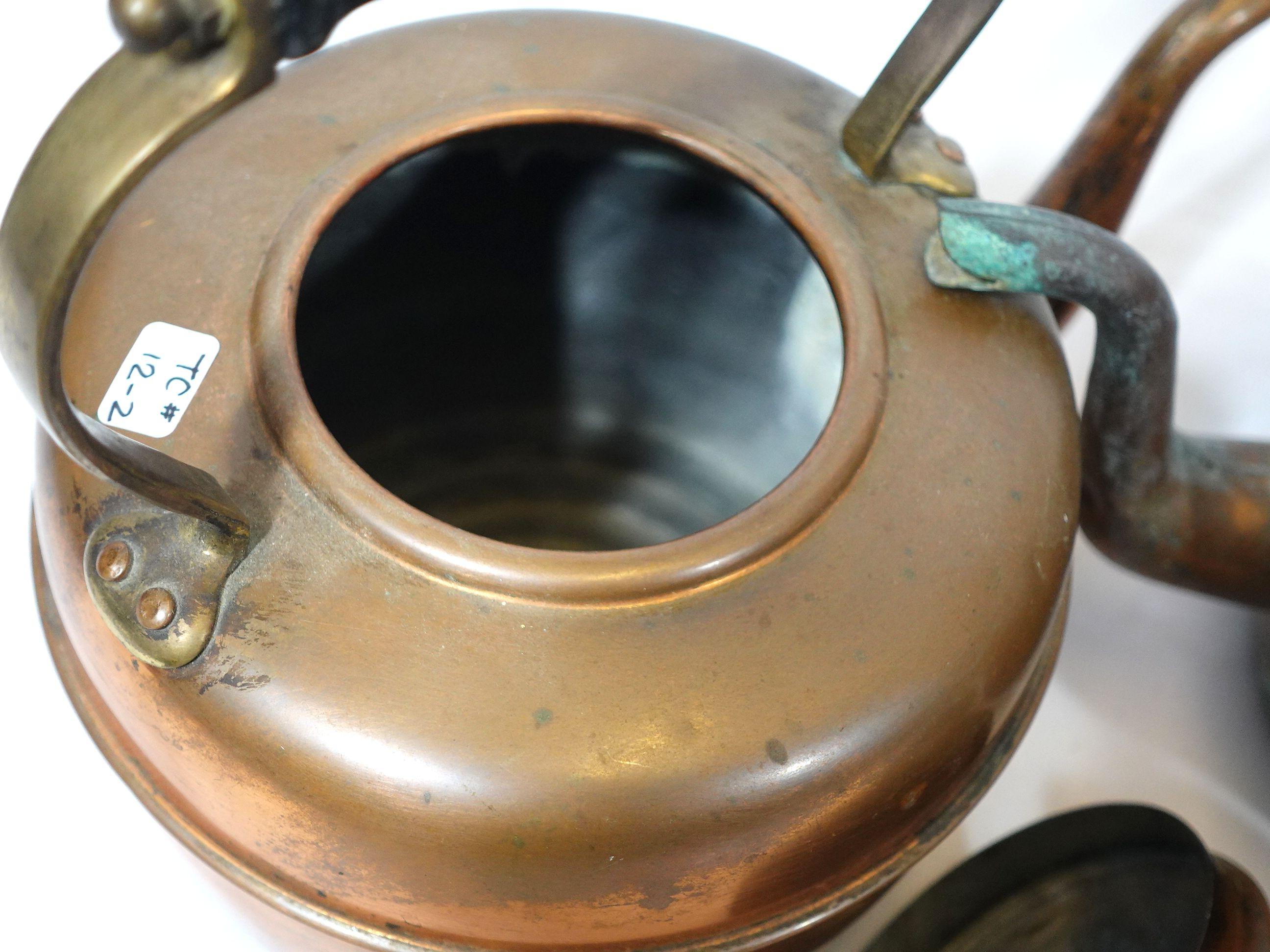 Antique A  Pair English Copper Tea Kettles, TC#12-1 & 2 For Sale 6
