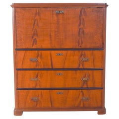 Antique Abattant Cabinet with Three Drawers