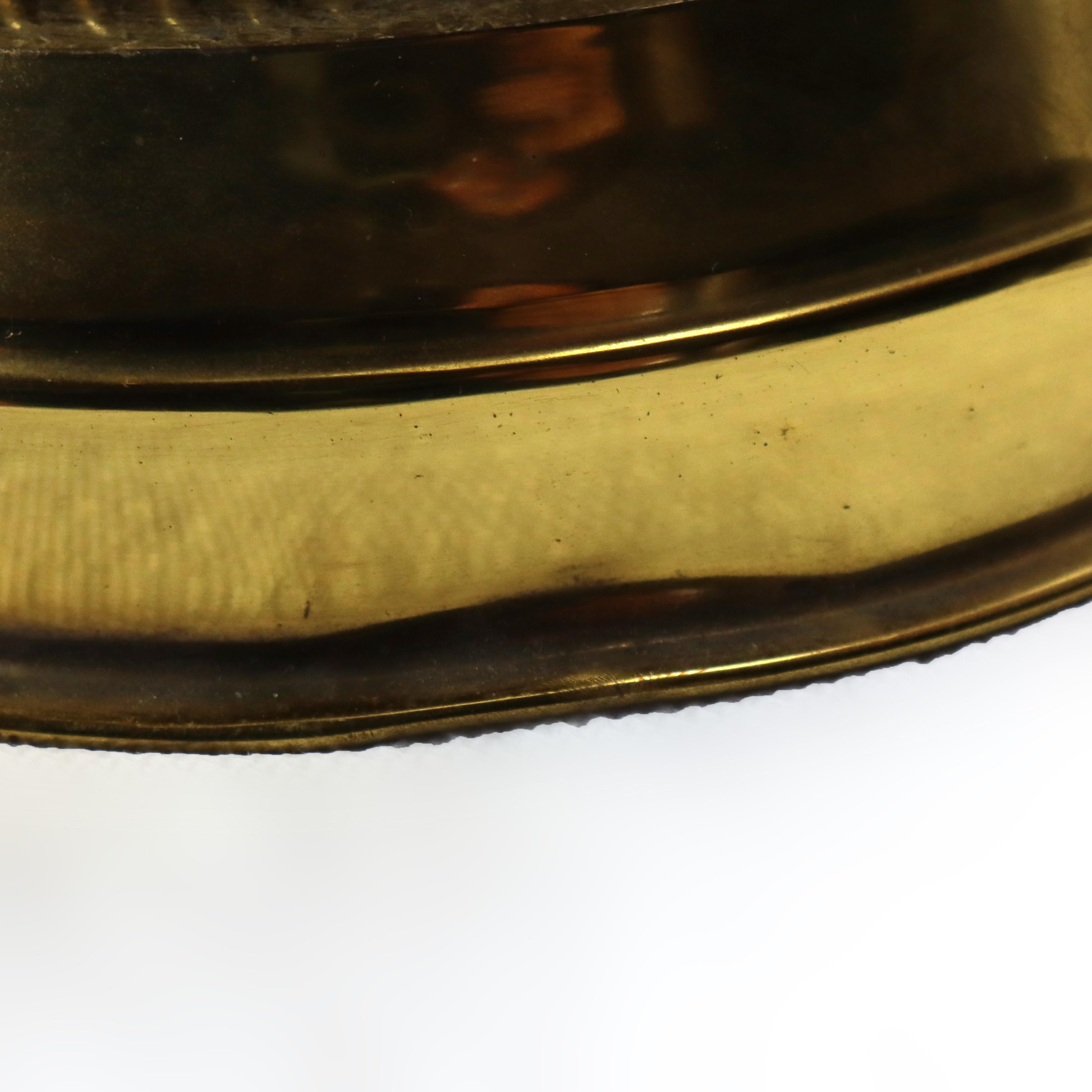 Ancienne lampe de bureau ABCO Rochester Gone with the Wind en laiton gaufré à fleurs C1880 en vente 7