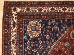 Antique Abedeh Rug Qashqai Weavers, Tribal Design, Circa 1920