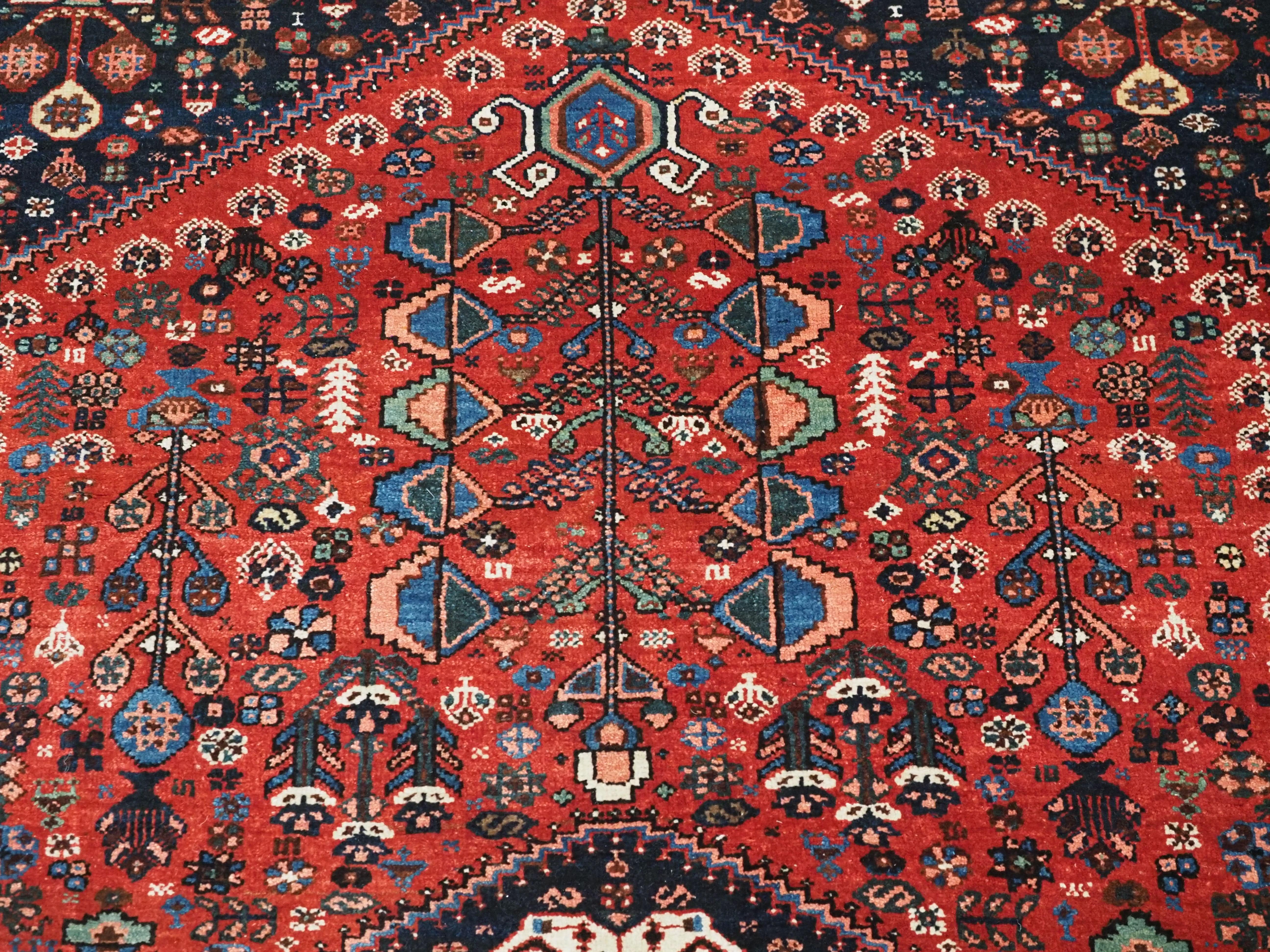 Antique Abedeh rug with the tribal medallion design.  Circa 1900/20. For Sale 4