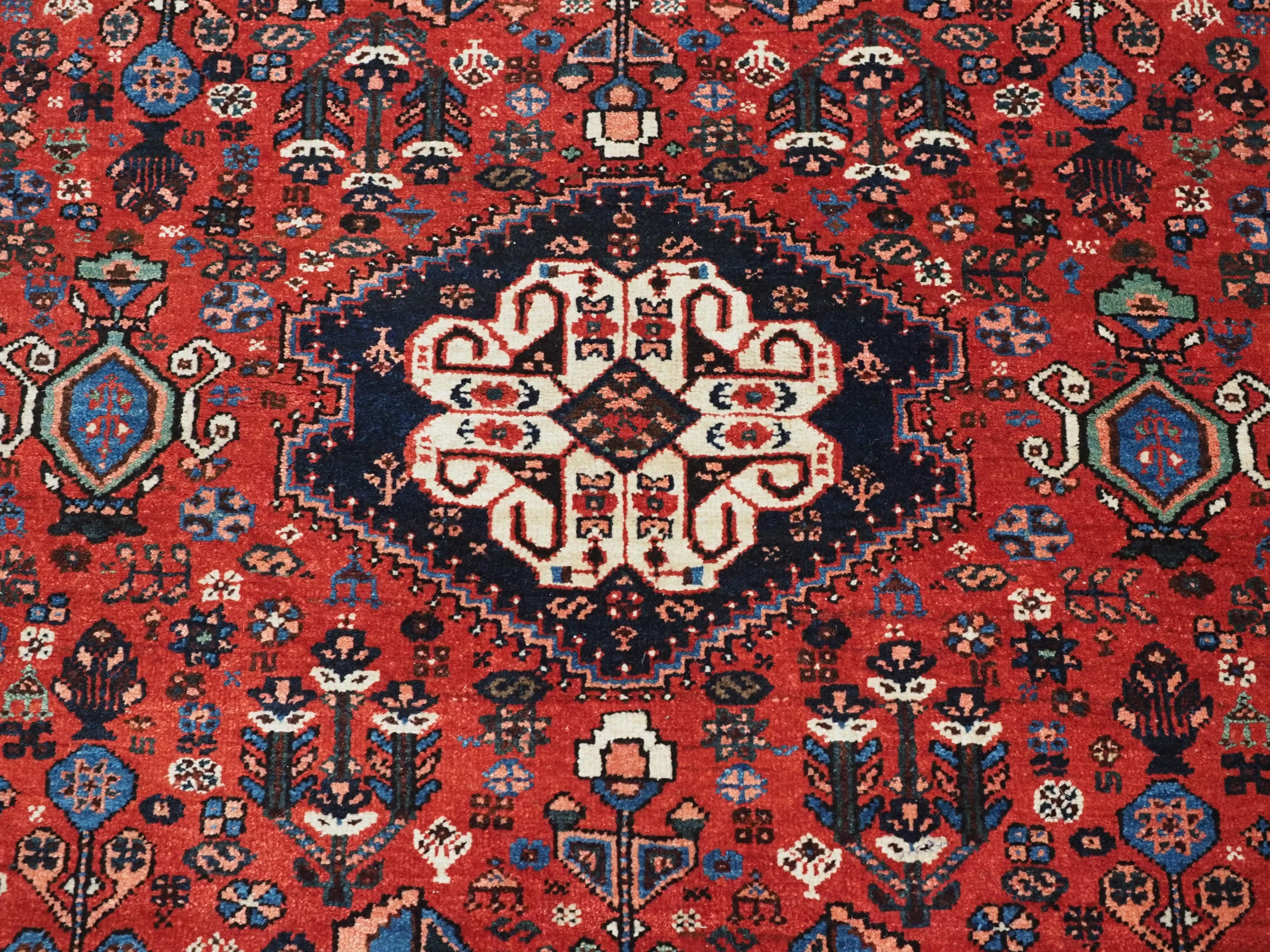 Antique Abedeh rug with the tribal medallion design.  Circa 1900/20. For Sale 5
