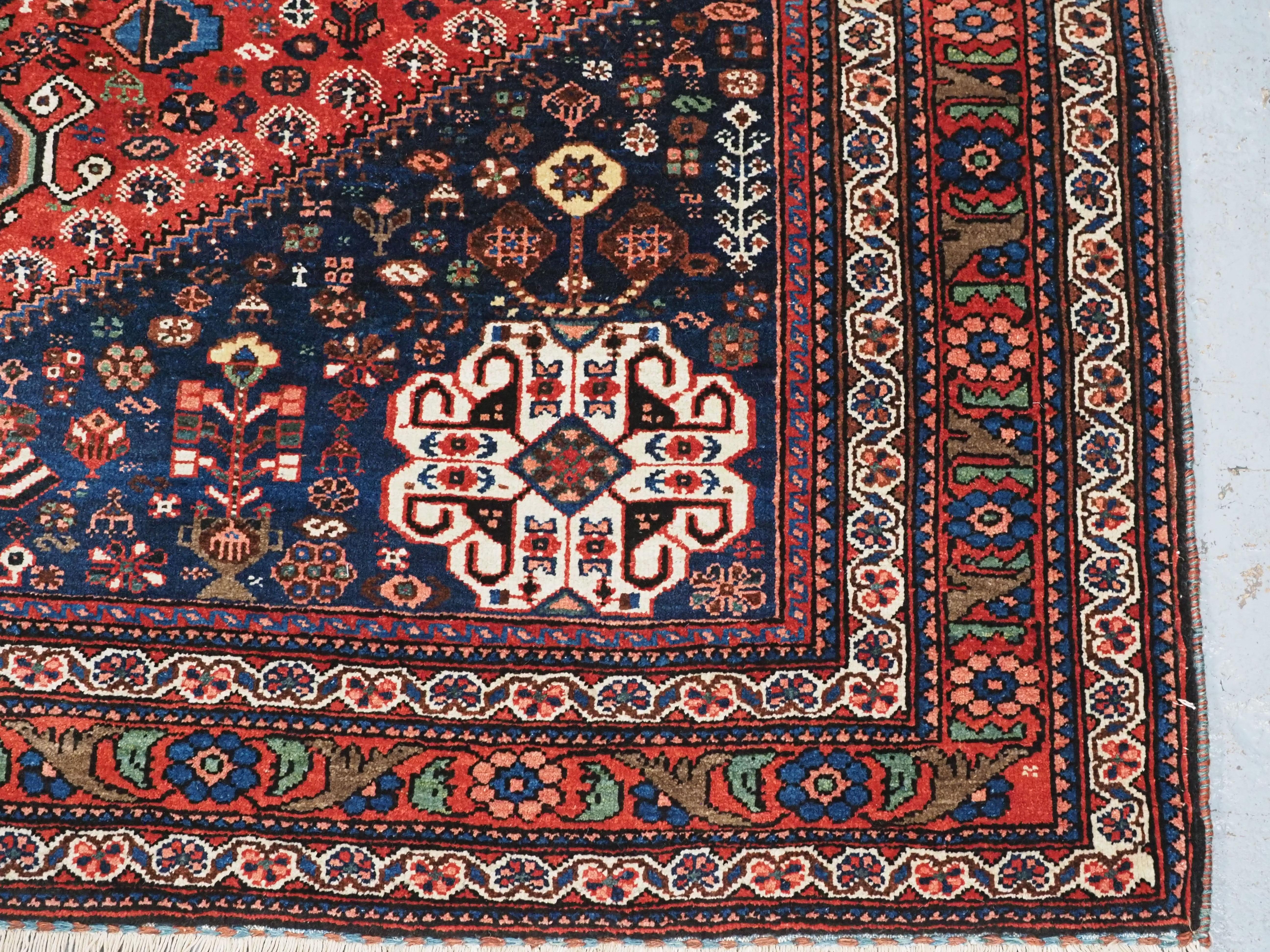 Antique Abedeh rug with the tribal medallion design.  Circa 1900/20. For Sale 7