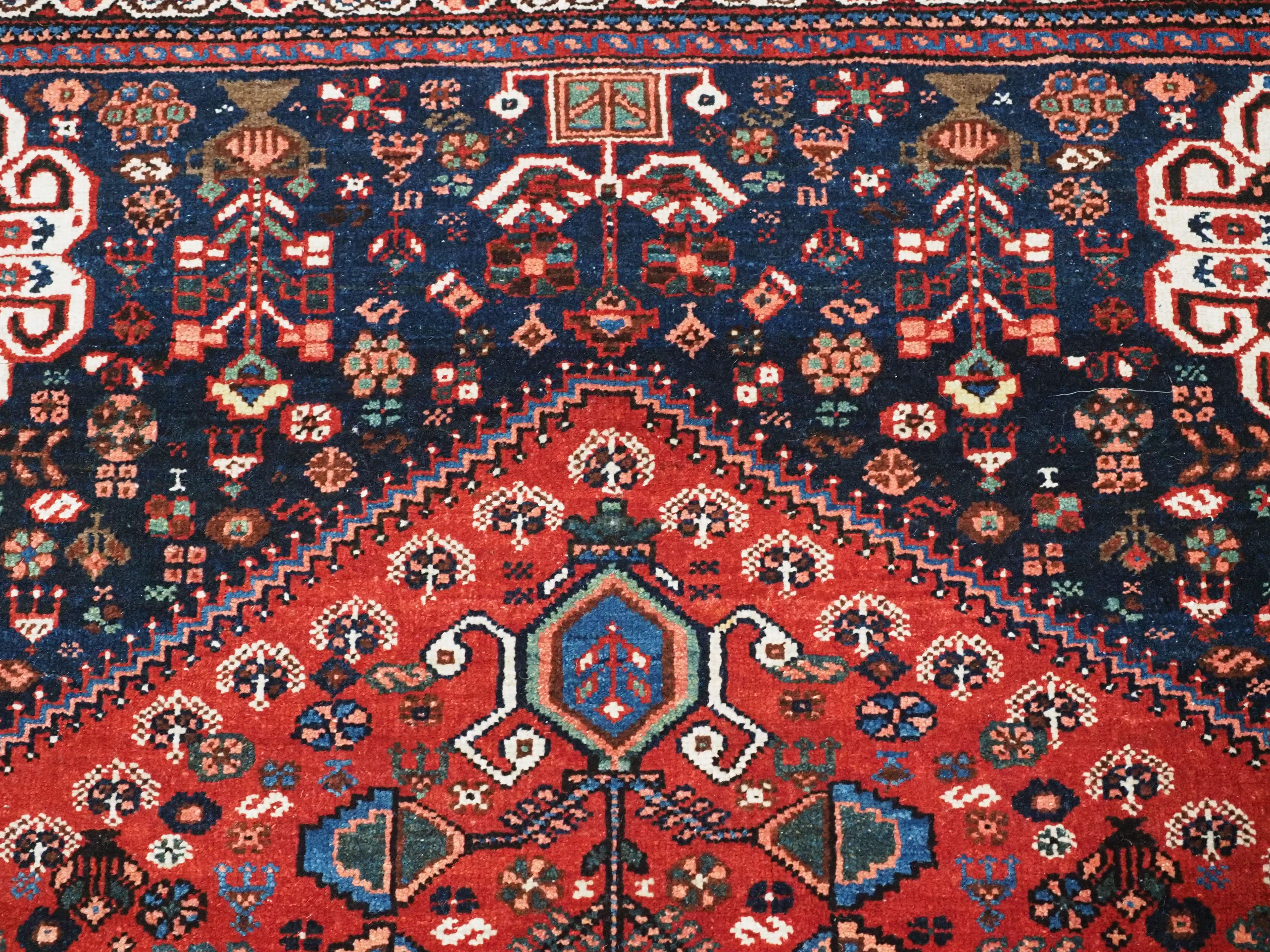 Antique Abedeh rug with the tribal medallion design.  Circa 1900/20. For Sale 3
