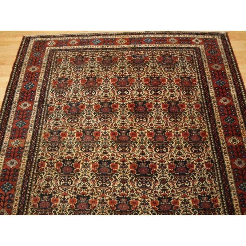 Hand-Woven Antique Abedeh Rug with Zili Sultan Design, circa 1900 For Sale