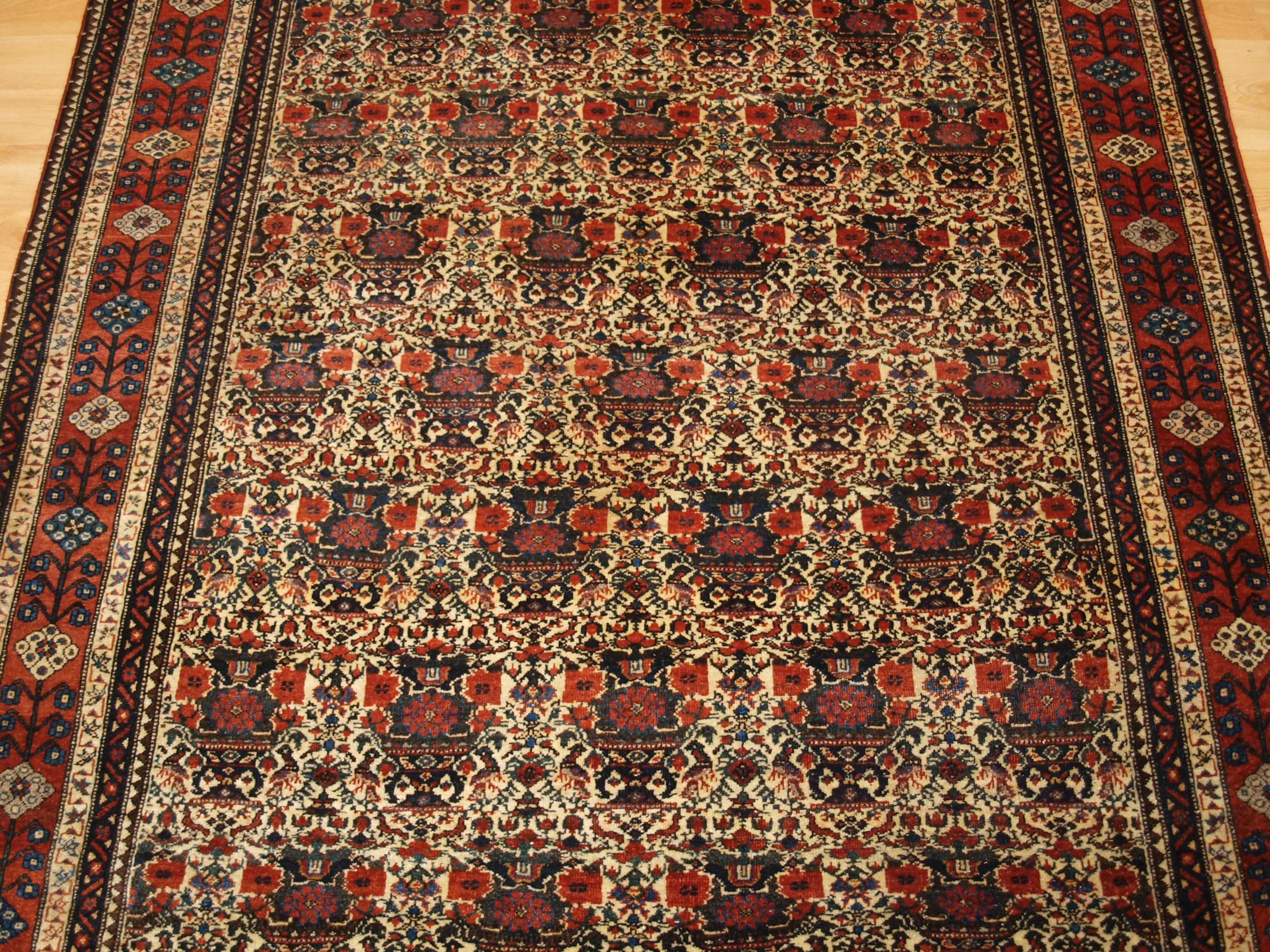19th Century Antique Abedeh Rug with Zili Sultan Design, circa 1900 For Sale