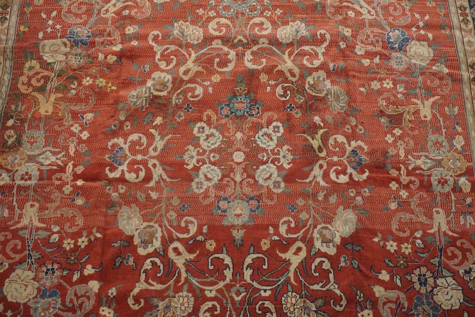 Hand-Knotted Antique Abrash Agra, circa 1900 For Sale