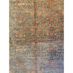 Antique Abstract Design Khotan Samarkand Rug