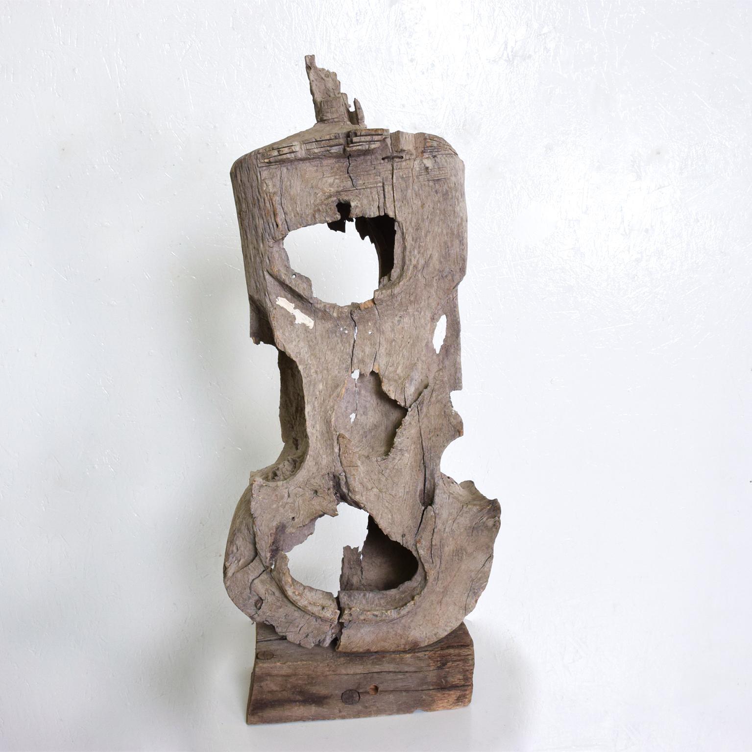 Antique Abstract Mezquite Wood Sculpture In Fair Condition In Chula Vista, CA