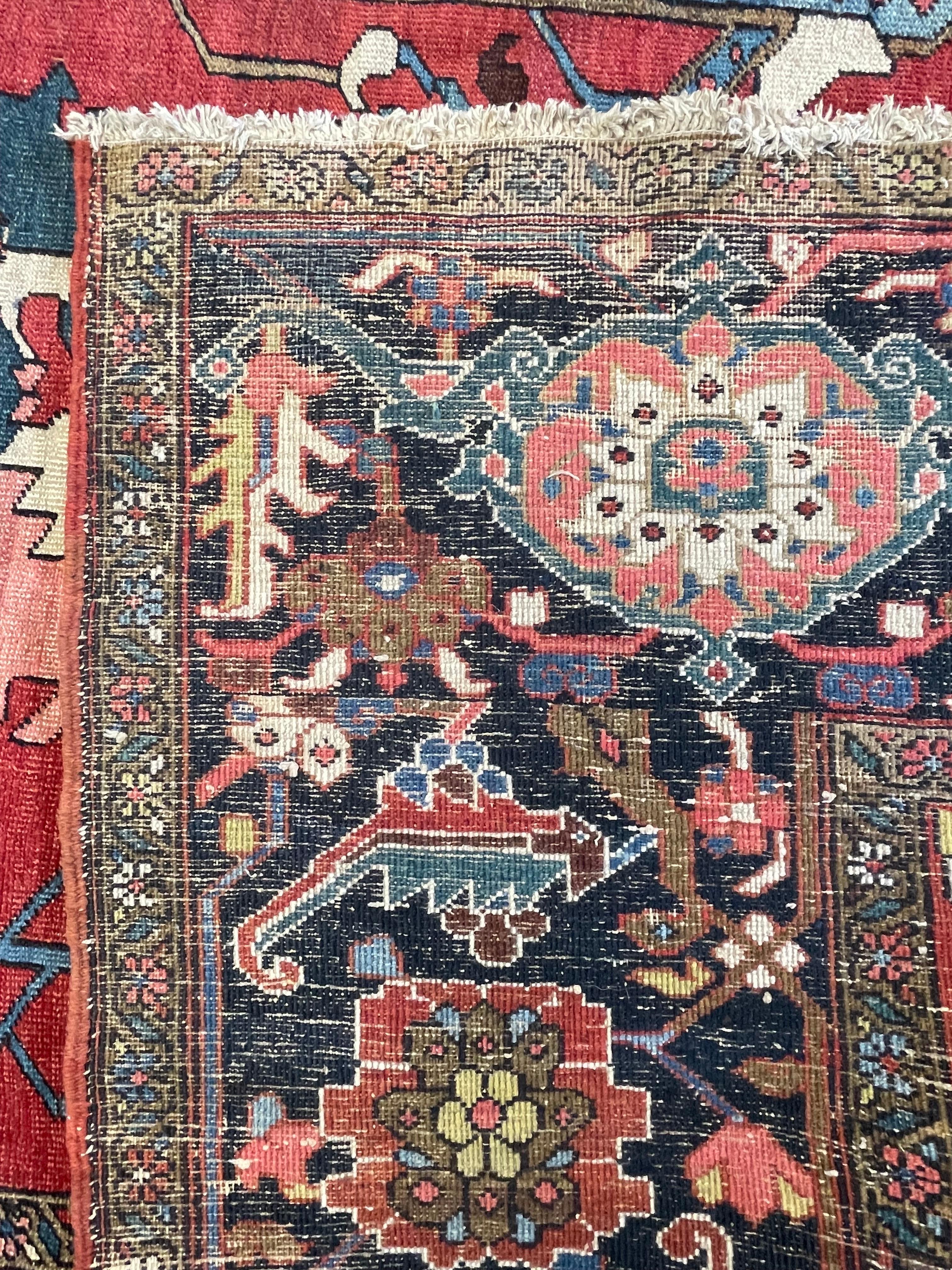Antique Abstract Persian Serapi circa 1890 For Sale 13