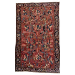 Antique Abstract Persian Serapi circa 1890