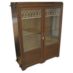 Antique A&C Charles LIMBERT Bookcase w/ Leaded Glass Stickley Era F6156   SALE