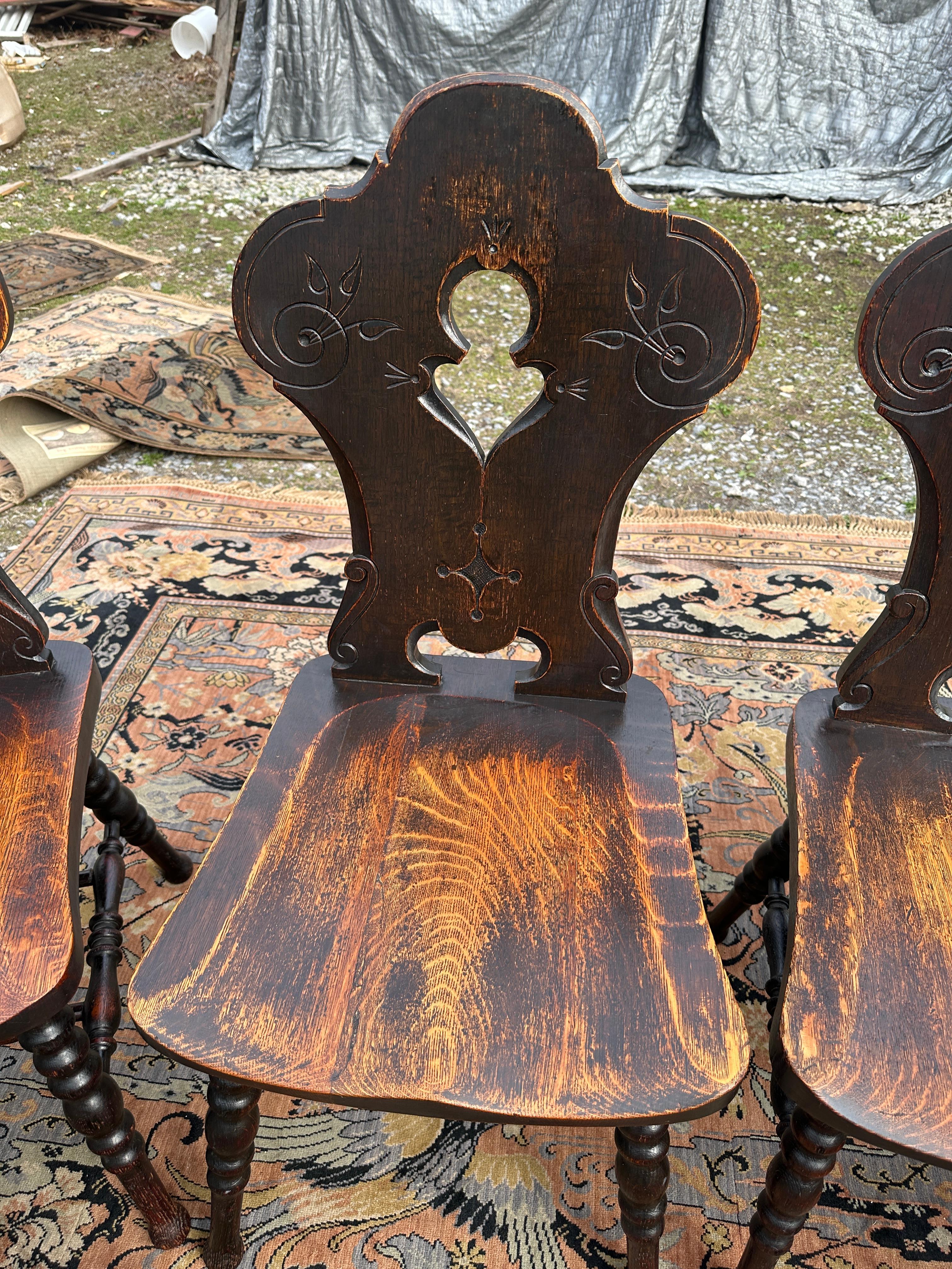 Antique A&C Set of 6 chairs - Stickley, Limbert Era 3