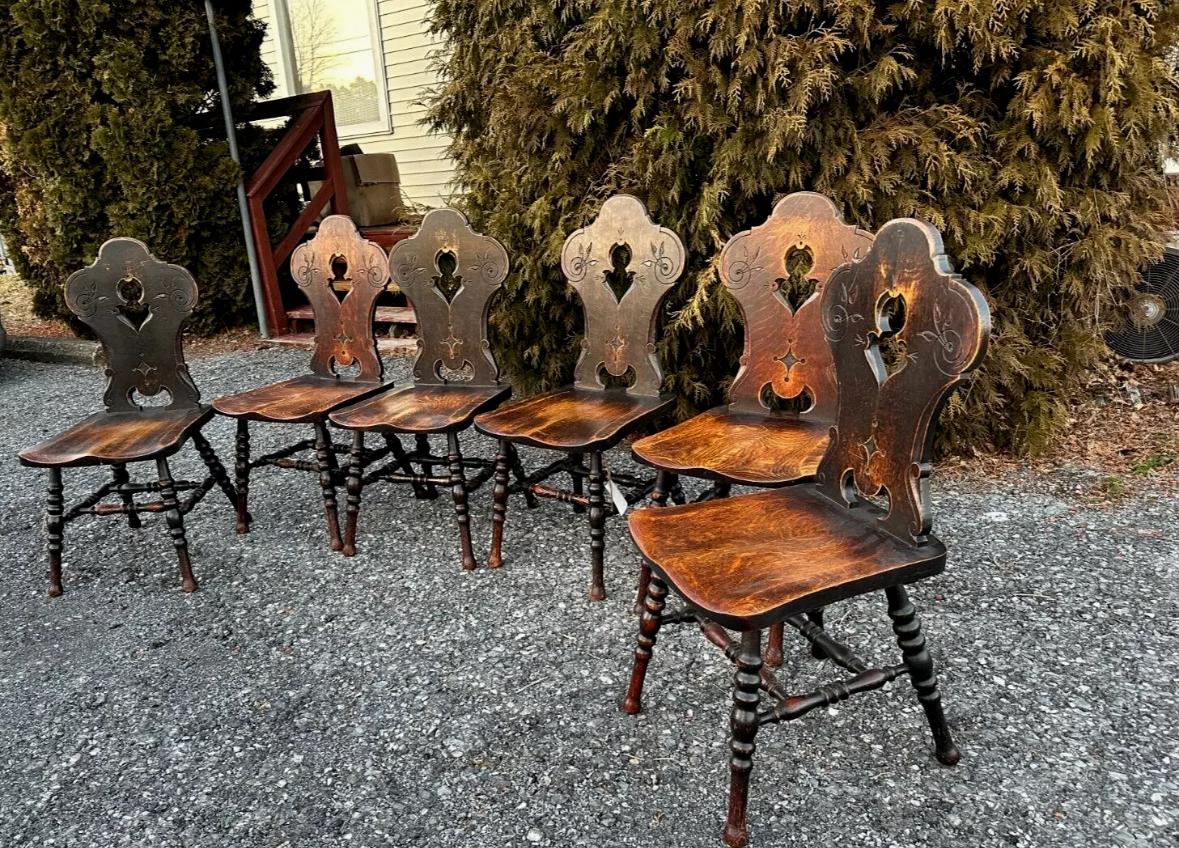 American Antique A&C Set of 6 chairs - Stickley, Limbert Era