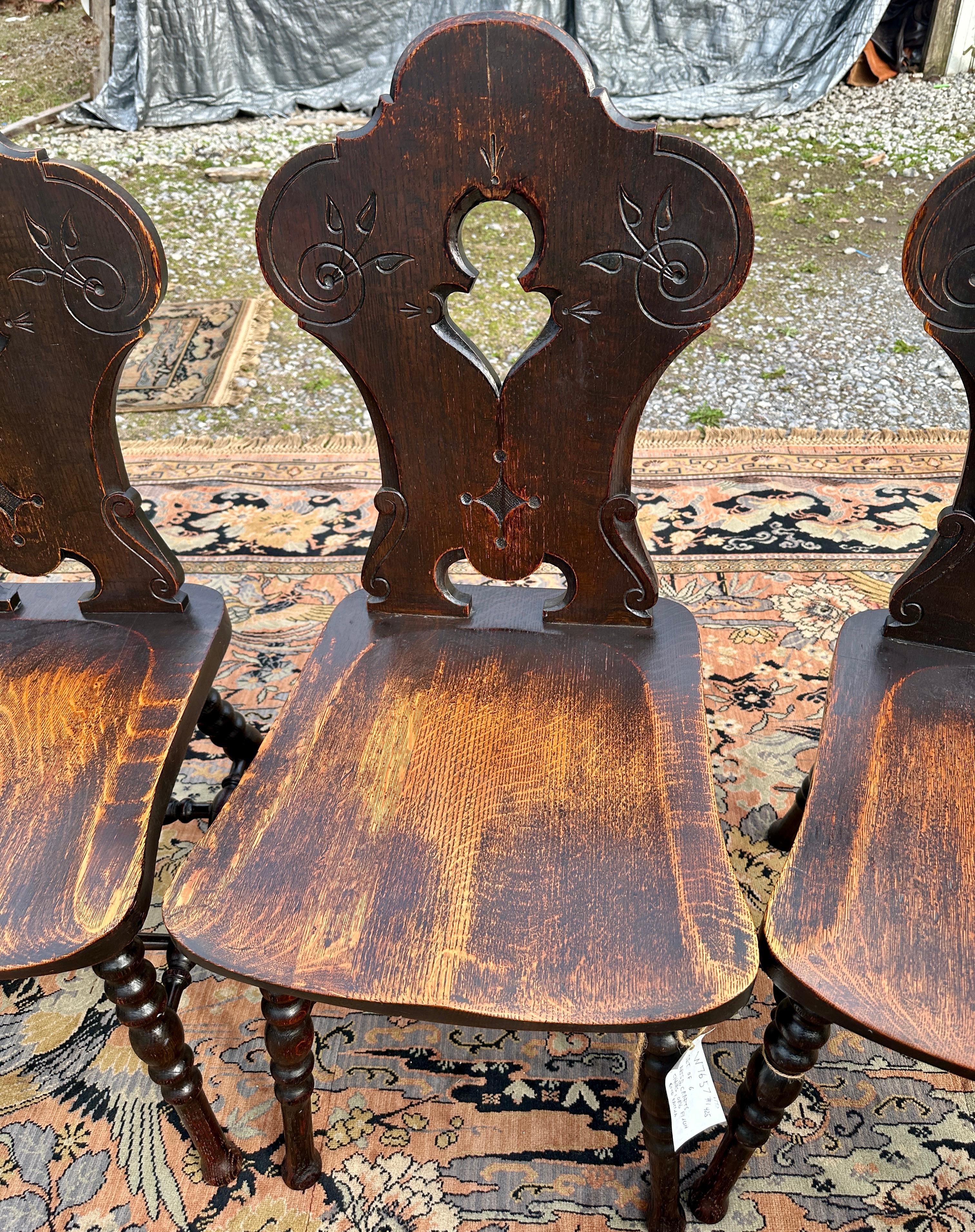 Antique A&C Set of 6 chairs - Stickley, Limbert Era 7