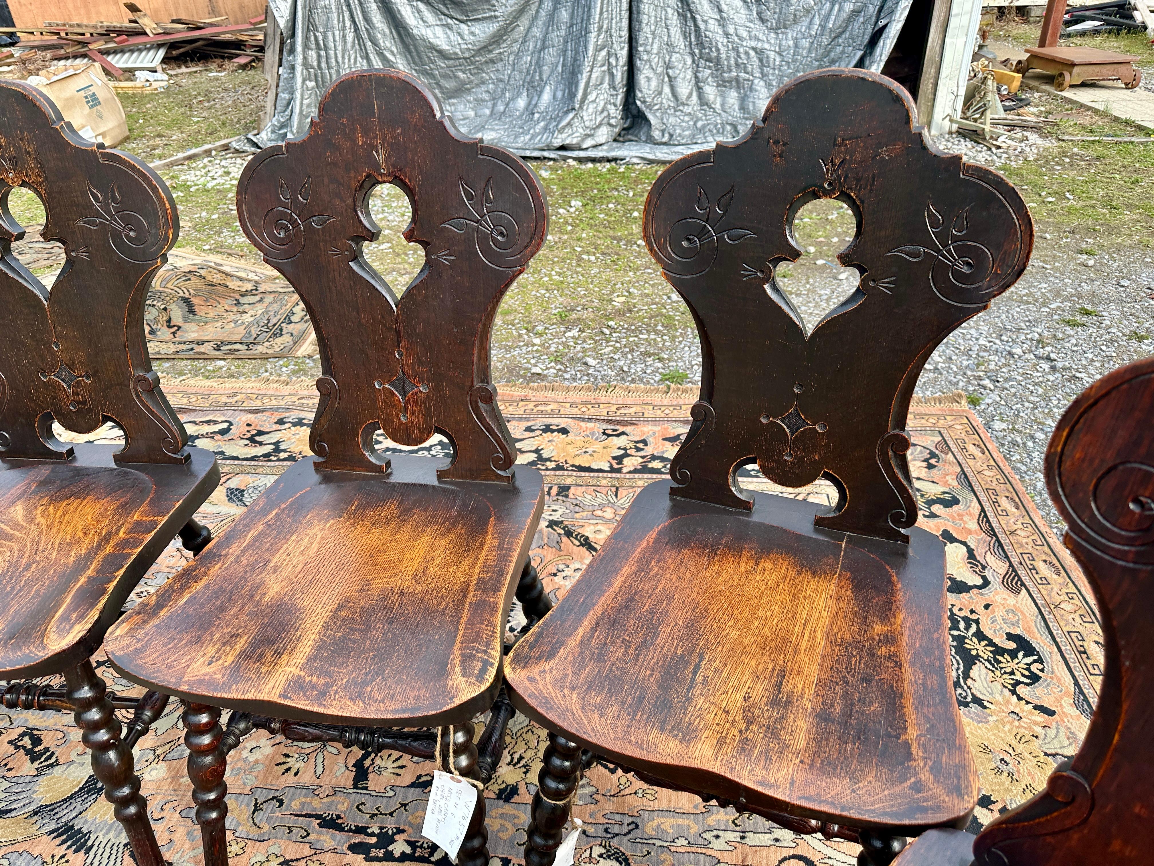 Antique A&C Set of 6 chairs - Stickley, Limbert Era 12